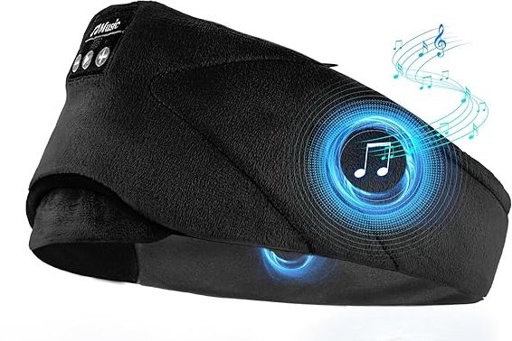 Cuffie Dormire Bluetooth 3 In 1 - Maschera Occhi E Fascia Morbidissima - Cancellazione Rumore, Per Sport, Viaggi, Meditazione, Uomo E Donna
